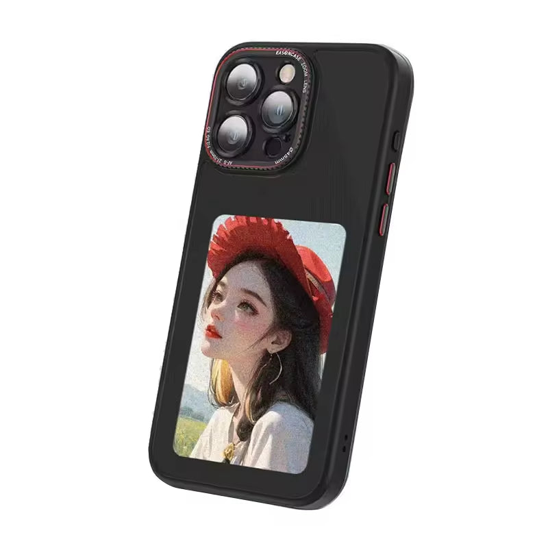 Smart E Ink Screen Display Cute Case for Girls 360 Bumper Premium Shockproof Mobile Phone Case 15 Pro 14 Pro Max