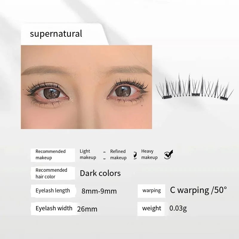 Magnetic Eyelashes New Products Handmade No Glue Needed No Eyeliner False Eyelashes Soft Magnets Quantum Magnetic Lashes Set