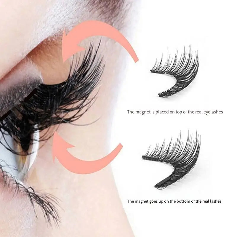 Magnetic Eyelashes New Products Handmade No Glue Needed No Eyeliner False Eyelashes Soft Magnets Quantum Magnetic Lashes Set