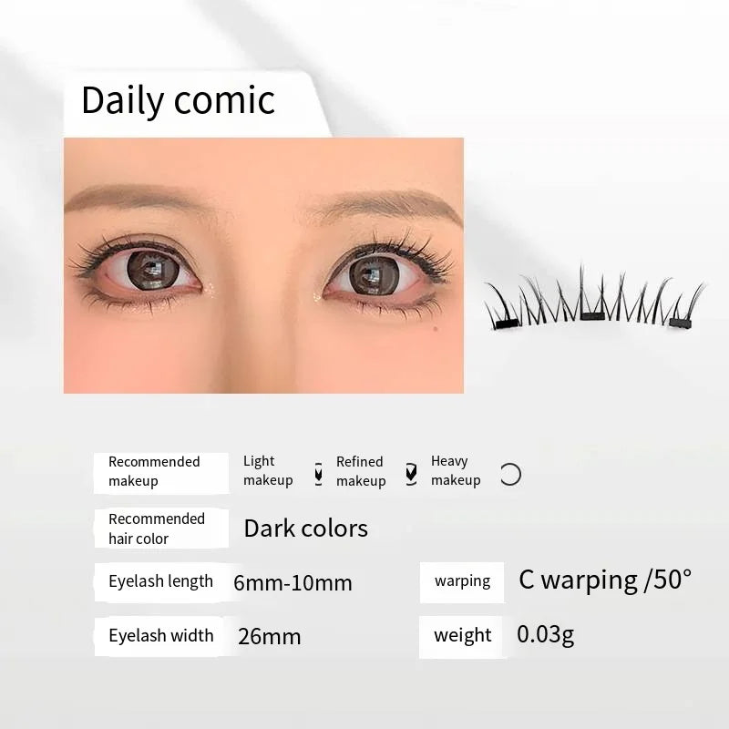 Magnetic Eyelashes New Products Handmade No Glue Needed No Eyeliner False Eyelashes Soft Magnets Quantum Magnetic Lashes Set