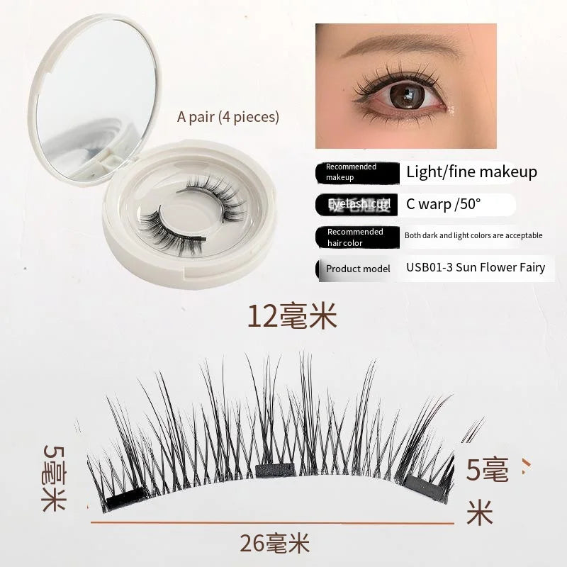 Magnetic Eyelashes New Products Handmade No Glue Needed No Eyeliner False Eyelashes Soft Magnets Quantum Magnetic Lashes Set