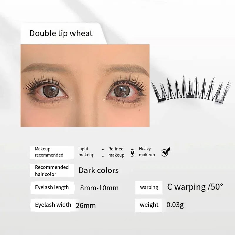 Magnetic Eyelashes New Products Handmade No Glue Needed No Eyeliner False Eyelashes Soft Magnets Quantum Magnetic Lashes Set