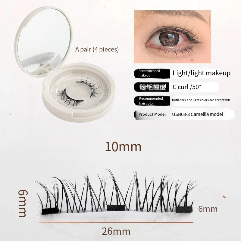 Magnetic Eyelashes New Products Handmade No Glue Needed No Eyeliner False Eyelashes Soft Magnets Quantum Magnetic Lashes Set