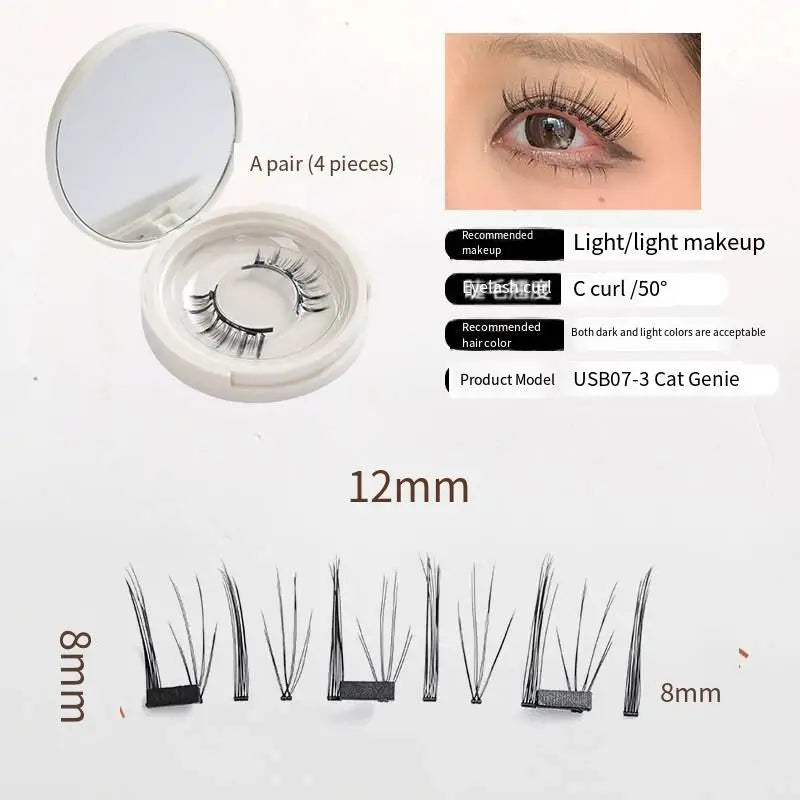 Magnetic Eyelashes New Products Handmade No Glue Needed No Eyeliner False Eyelashes Soft Magnets Quantum Magnetic Lashes Set