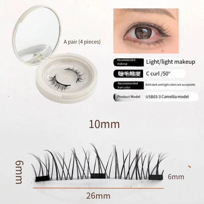 Magnetic Eyelashes New Products Handmade No Glue Needed No Eyeliner False Eyelashes Soft Magnets Quantum Magnetic Lashes Set