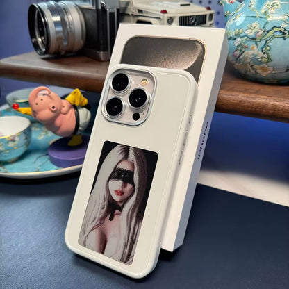 Smart E Ink Screen Display Cute Case for Girls 360 Bumper Premium Shockproof Mobile Phone Case  15 Pro 14 Pro Max